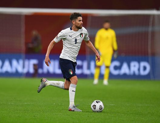 AMSTERDAM, NETHERLANDS - SEPTEMBER 07: Jorginho of Italy in action during the UEFA Nations League group stage match between Netherlands and Italy at Johan Cruijff Arena on September 7, 2020 in Amsterdam, Netherlands. (Photo by Claudio Villa/Getty Images) AMSTERDAM, NETHERLANDS - SEPTEMBER 07: Jorginho of Italy in action during the UEFA Nations League group stage match between Netherlands and Italy at Johan Cruijff Arena on September 7, 2020 in Amsterdam, Netherlands. (Photo by Claudio Villa/Getty Images)