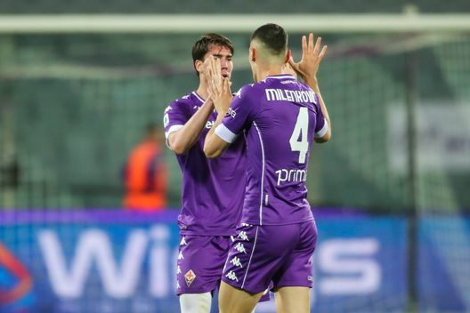  GERMOGLI PH: 11 APRILE 2021 FIRENZE STADIO ARTEMIO FRANCHI SERIE A FIORENTINA VS ATALANTA NELLA FOTO ESULTANZA VLAHOVIC 