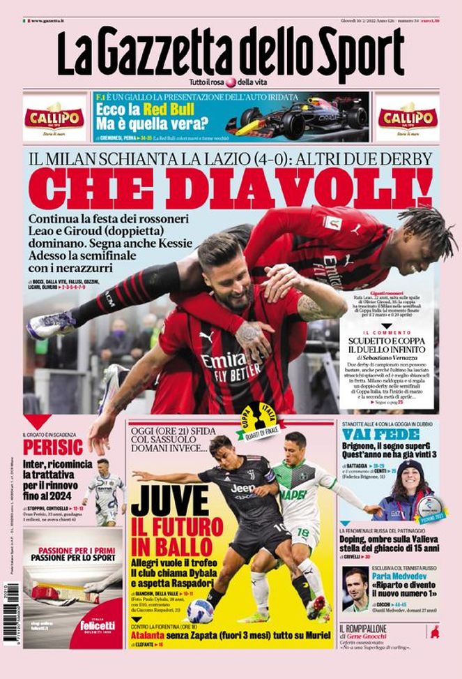 Prima Pagina, La Gazzetta dello Sport: “Che Diavoli! Juve, il futuro in ballo”  Prima Pagina, La Gazzetta dello Sport: “Che Diavoli! Juve, il futuro in ballo” - immagine 1