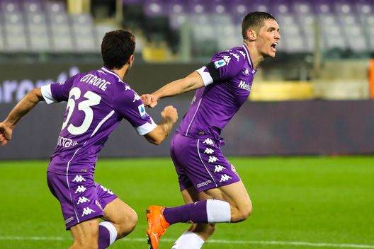 GERMOGLI PH: 7 DICEMBRE 2020 FIRENZE STADIO ARTEMIO FRANCHI SERIE A FIORENTINA VS GENOA NELLA FOTO GOL ESULTANZA MILENKOVIC GERMOGLI PH: 7 DICEMBRE 2020 FIRENZE STADIO ARTEMIO FRANCHI SERIE A FIORENTINA VS GENOA NELLA FOTO GOL ESULTANZA MILENKOVIC