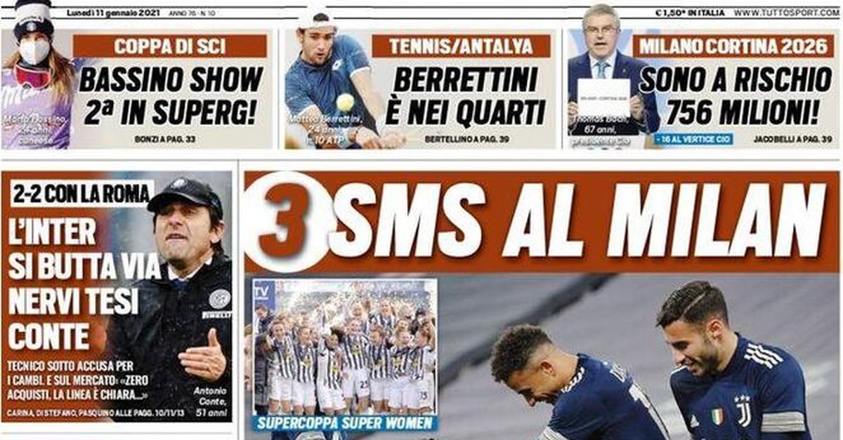 Tuttosport La Prima Pagina Di Oggi 11 Gennaio 2021 Pianeta Milan