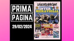Prima pagina Gazzetta dello Sport: Inter meraviglia, + 12
