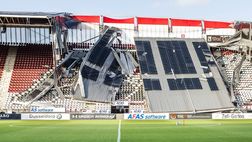 Tragedia sfiorata ad Alkmaar (Olanda): è crollata una parte della tettoia dello stadio dell’AZ!