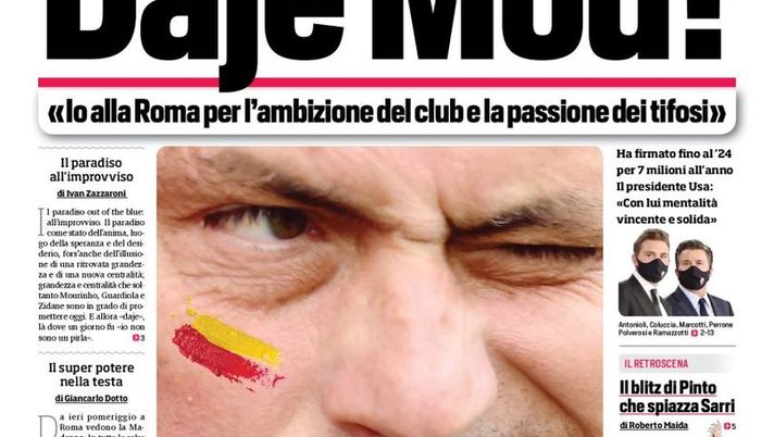 Prima Pagina, Corriere dello Sport: “Daje Mou! Il blitz di Pinto che spiazza Sarri” 
