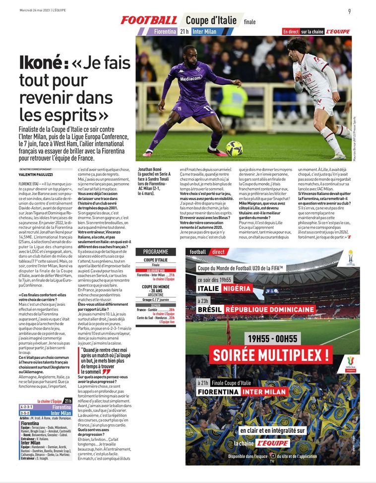 Ikoné: “Ho scelto la Fiorentina per il suo gioco. Ecco la differenza rispetto al Lille”- immagine 2