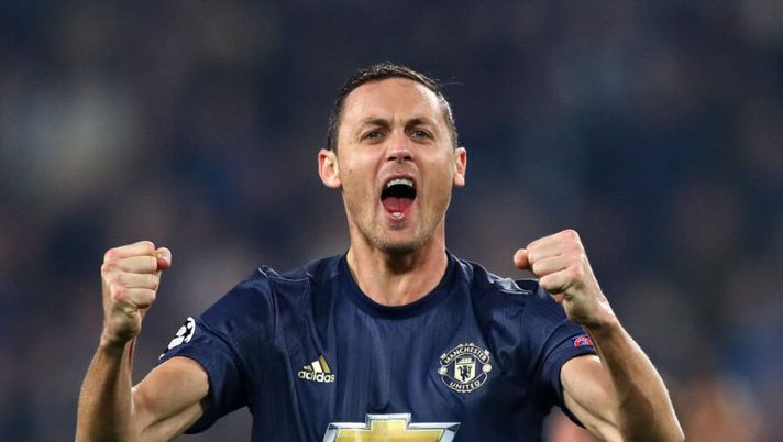 TURIN, ITALY - NOVEMBER 07: Nemanja Matic of Manchester United celebrates at the full time whistle after the UEFA Champions League Group H match between Juventus and Manchester United at Juventus Stadium on November 7, 2018 in Turin, Italy. (Photo by Michael Steele/Getty Images) Roma, la Gazzetta: “Matic offerto a Mourinho: l’idea è seria e costa zero” - immagine 1