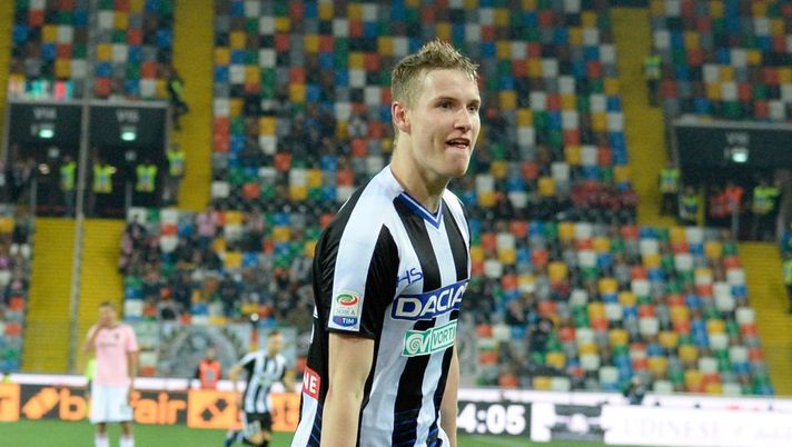 UDINE, ITALY - MARCH 19:  Jakub Jankto of Udinese Calcio celebrates after scoring  his teams fourth goal  during the Serie A match between Udinese Calcio and US Citta di Palermo at Stadio Friuli on March 19, 2017 in Udine, Italy.  (Photo by Dino Panato/Getty Images) 