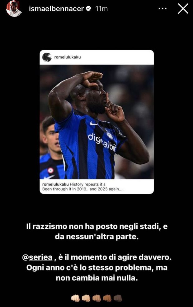Lukaku, Bennacer: “Il razzismo non ha posto negli stadi”. Poi lancia un appello alla Serie A- immagine 3