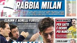 Prima Pagina, Tuttosport: “Dybala, ma cosa fai? Effetto Serra, rabbia Milan”