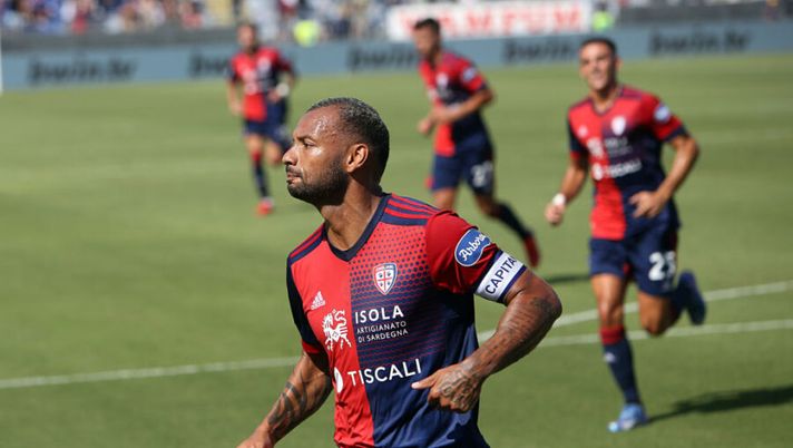 CAGLIARI, ITALY - SEPTEMBER 12: Joao Pedro celebrates his goal 1-0 during the Serie A match between Cagliari Calcio and Genoa CFC at Sardegna Arena on September 12, 2021 in Cagliari, Italy. (Photo by Enrico Locci/Getty Images) I sette giocatori «più in forma» della Serie A: si possono confermare per la 5a giornata - immagine 1