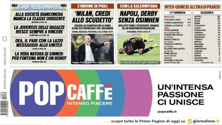 EDICOLA TS / Inter-Udinese all’ora di pranzo. ‘Juve vergognati!’ Ipotesi ritiro per i bianconeri - immagine 1