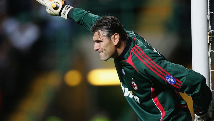 GLASGOW, UNITED KINGDOM - FEBRUARY 20: Zeljko Kalac of AC Milan in action during the UEFA Champions League round 16 1st leg match between Celtic and AC Milan at Celtic Park on February 20, 2006 in Glasgow, Scotland. (Photo by Mark Thompson/Getty Images) GLASGOW, UNITED KINGDOM - FEBRUARY 20: Zeljko Kalac of AC Milan in action during the UEFA Champions League round 16 1st leg match between Celtic and AC Milan at Celtic Park on February 20, 2006 in Glasgow, Scotland. (Photo by Mark Thompson/Getty Images)