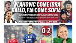 Prima Pagina, Tuttosport: “Peccato! Vlahovic come Ibra. Gallo, fai come Sofia”