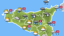 Meteo Palermo, pioggia e poco nuvoloso: le previsioni di sabato 8 gennaio