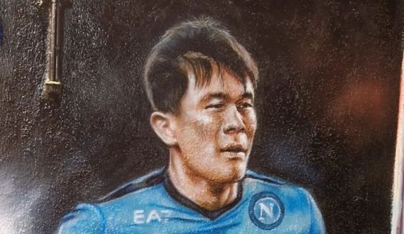 FOTO Kim Min-jae, la sua giocata col Milan diventa un murale ai Quartieri Spagnoli- immagine 2