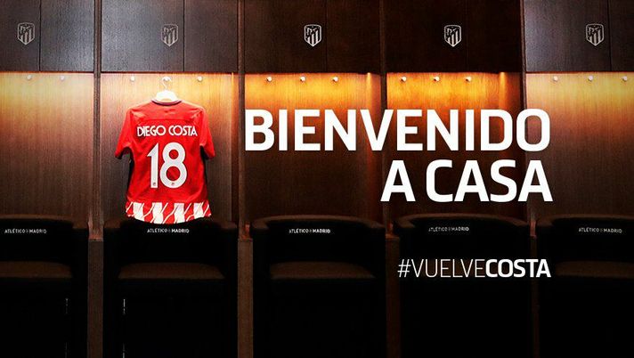 La foto usata dall'Atletico Madrid per ufficializzare il ritorno di Diego Costa