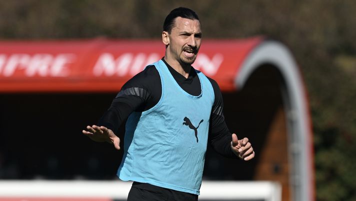 Zlatan Ibrahimovic AC Milan allenamento Milanello