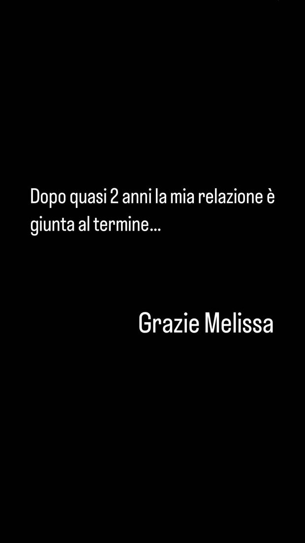 Instagram  Melissa Satta annuncia la fine della sua relazione con Mattia Rivetti sui social- immagine 2