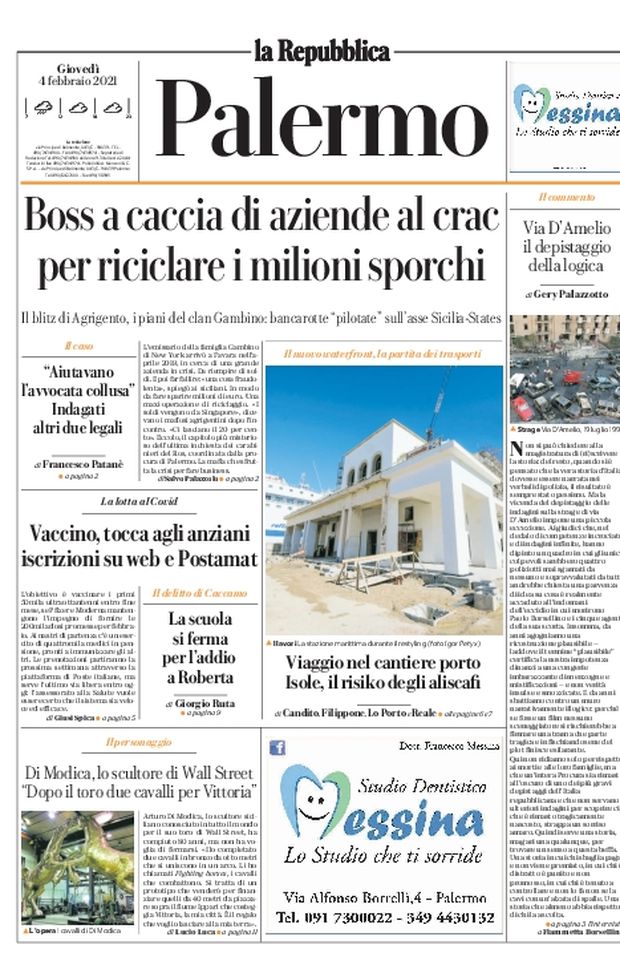 Prima Pagina, La Repubblica-Palermo: “Boss a caccia di aziende al crac per riciclare i milioni sporchi” 