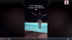 Video – Cassano: tuffo in piscina per l’Argentina Campione del Mondo