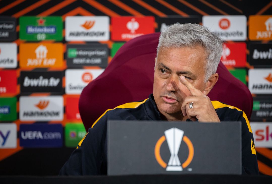 Roma, la conferenza stampa di Mourinho e Spinazzola – FOTO GALLERY - immagine 28