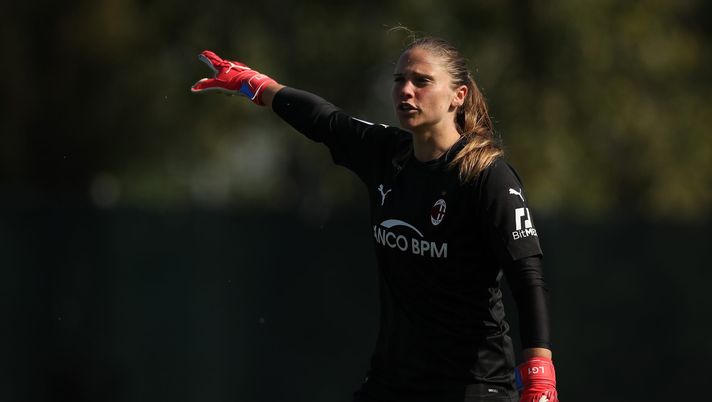 Laura Giuliani, portiere del Milan Femminile (Getty Images) Laura Giuliani Milan Femminile