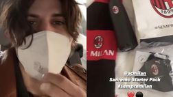 VIDEO / Rkomi pronto per Sanremo: con lui all’Ariston lo starter pack del Milan