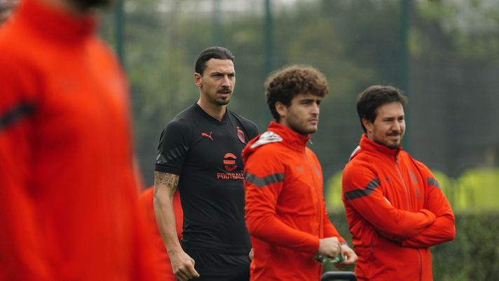 Zlatan Ibrahimovic AC Milan allenamento Milanello