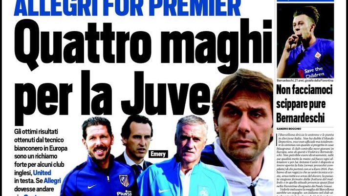 Prima Pagina, Tuttosport: “Capolavoro Alessandria, a Palermo è caos. Per Zamparini i rosa sono indegni. 4 maghi per la Juve, questo Icardi non serve all’Inter”  Prima Pagina, Tuttosport: “Capolavoro Alessandria, a Palermo è caos. Per Zamparini i rosa sono indegni. 4 maghi per la Juve, questo Icardi non serve all’Inter”