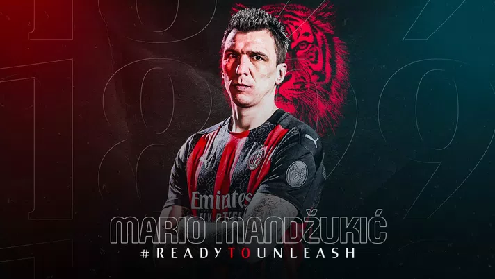 Mario Mandzukic, nuovo attaccante del Milan (acmilan.com)