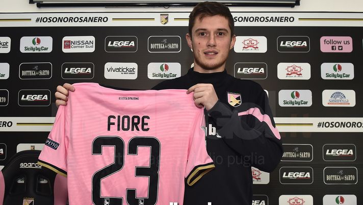 PALERMO, ITALY - JANUARY 11:  Corantin Fiore poses during his presentation as new player of US Citta' di Palermo at Carmelo Onorato training session on January 11, 2018 in Palermo, Italy.  (Photo by Tullio M. Puglia/Getty Images) 