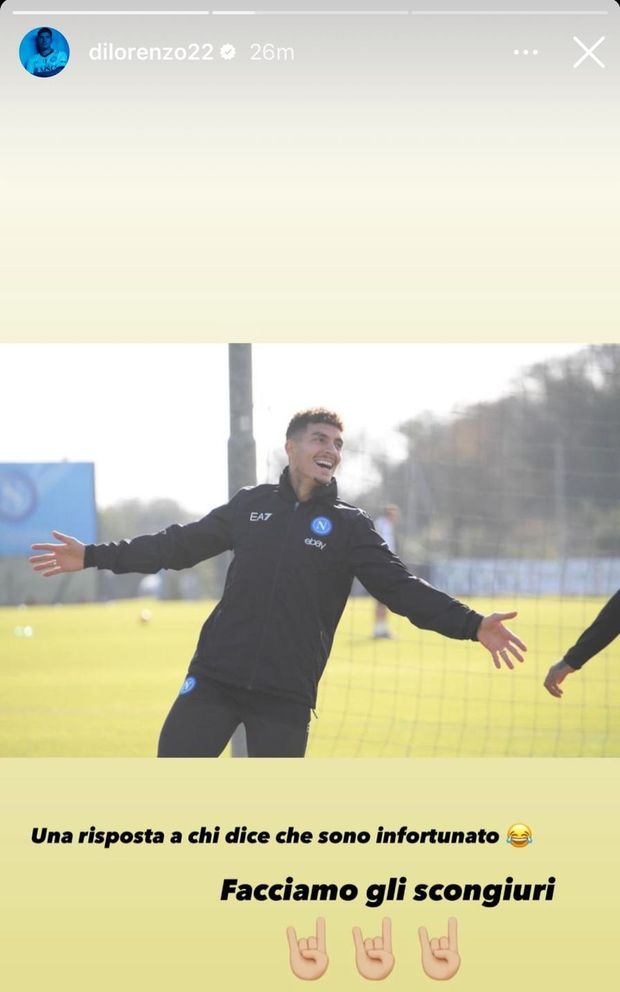 Di Lorenzo smentisce: “Questa è la risposta a chi dice che sono infortunato”- immagine 2