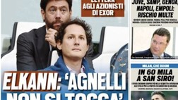 Prima Pagina, Tuttosport: “Elkann, Agnelli non si tocca. In 60mila a San Siro”