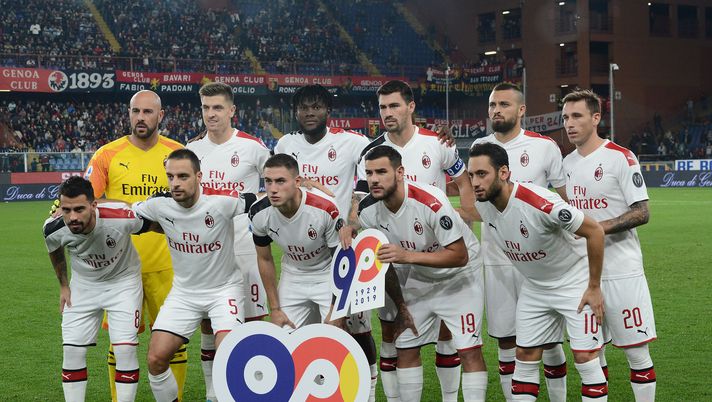5 ottobre 2019, Genoa-Milan, l'undici rossonero (credits: GETTY Images) 