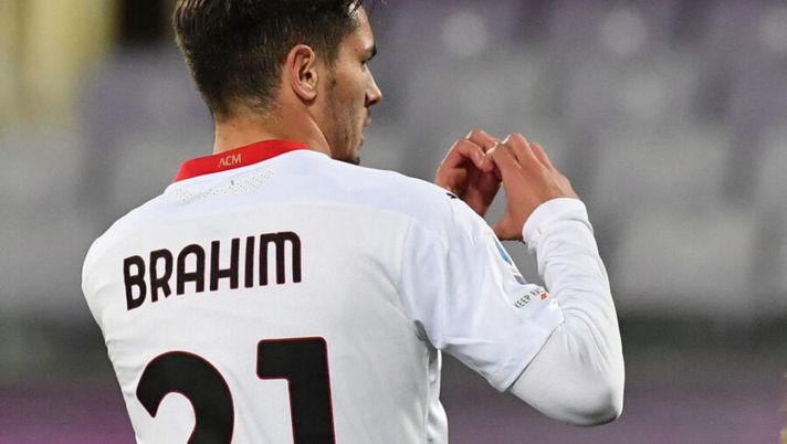 AC Milan's Spanish midfielder Brahim Diaz celebrates after scoring an equalizer during the Italian Serie A football match Fiorentina vs AC Milan on March 21, 2021 at the Artemio-Franchi stadium in Florence. (Photo by Tiziana FABI / AFP) (Photo by TIZIANA FABI/AFP via Getty Images) Tutto sulle amichevoli: Brahim, Verdi, Ounas, Osimhen, McKennie, Marin e quanti stop!- immagine 1