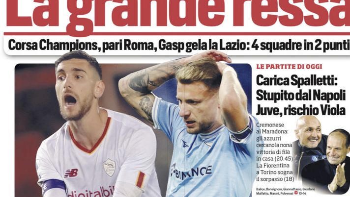 EDICOLA CDS – Corsa Champions, le grande ressa: 4 squadre in 2 punti - immagine 1