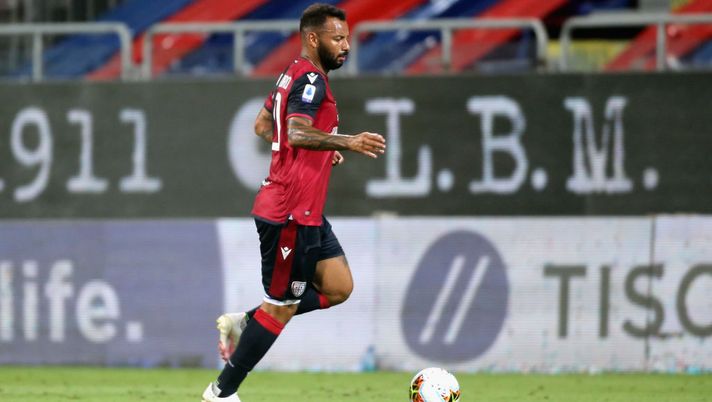 CAGLIARI, ITALY - JULY 29:  Joao Pedro of Cagliari in action during the Serie A match between Cagliari Calcio and  Juventus at Sardegna Arena on July 29, 2020 in Cagliari, Italy.  (Photo by Enrico Locci/Getty Images) 