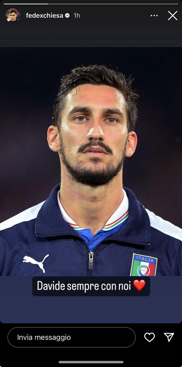 FOTO – “Davide sempre con noi”: anche Chiesa e Vlahovic ricordano Astori- immagine 7