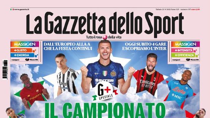 Prima Pagina, La Gazzetta dello Sport: “Il campionato dei campioni” Prima Pagina, La Gazzetta dello Sport: “Il campionato dei campioni”