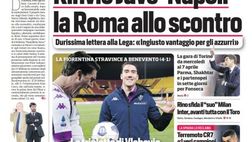 Prima Pagina, Corriere dello Sport: “Rinvio Juve-Napoli, la Roma allo scontro. Terremoto CR7”