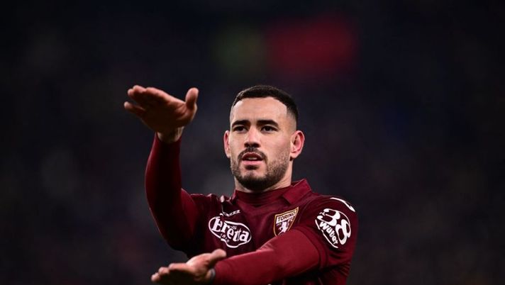 Torino's Paraguayan forward Antonio Sanabria celebrates after scoring a goal during the Italian Serie A football match between Juventus and Torino at the Juventus Stadium in Turin on February 28, 2023. (Photo by MARCO BERTORELLO / AFP) (Photo by MARCO BERTORELLO/AFP via Getty Images) Gli attaccanti per la 26a giornata di Serie A: ecco la divisione in fasce al fantacalcio- immagine 1