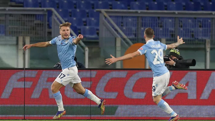 Ciro Immobile, Manuel Lazzari (Photo by Paolo Bruno/Getty Images)