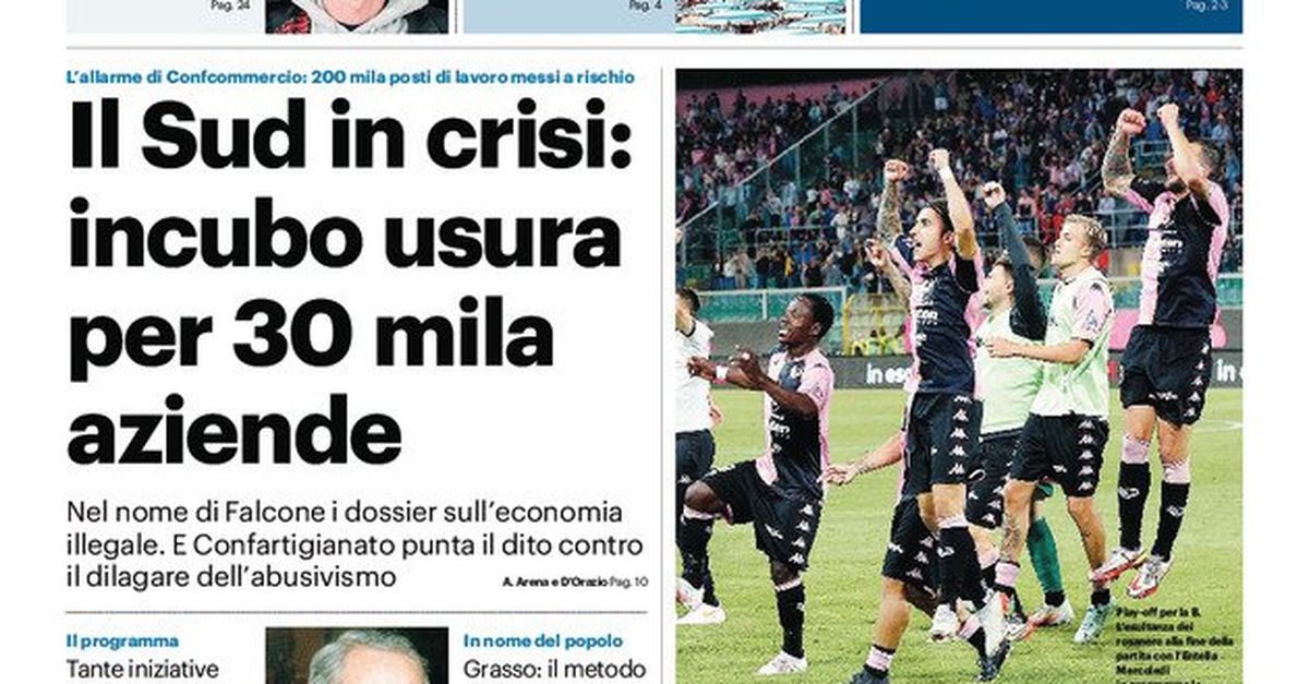 Prima Pagina, Giornale di Sicilia: “Palermo tutto cuore. Rimonta e semifinale”