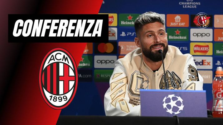 conferenza stampa Giroud derby Milan-Inter Champions League 2022-2023