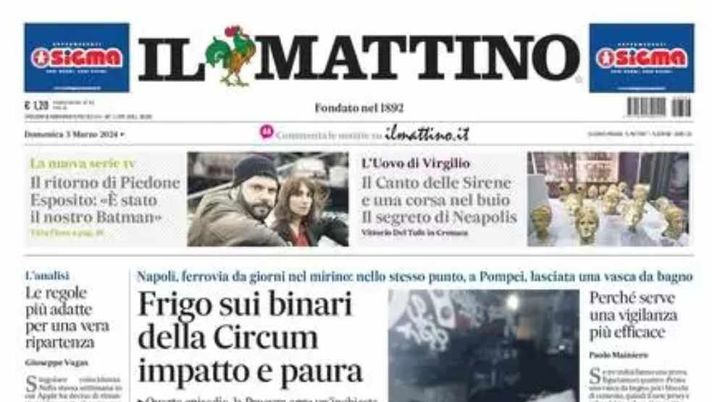 PRIMA PAGINA IL MATTINO OGGI : “La grande bellezza, che Napoli” - immagine 1