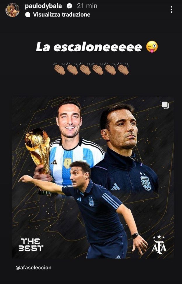 FIFA The Best 2022, Messi è il miglior giocatore. Dybala: “Congratulazioni capitano”- immagine 3