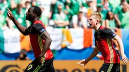 Belgio-Irlanda 3-0, è festa belga, offre Lukaku