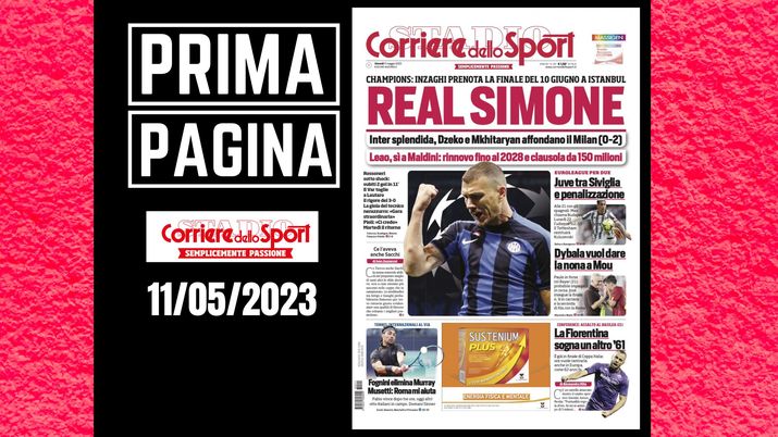 Prima pagina Corriere dello Sport: 'Real Simone'