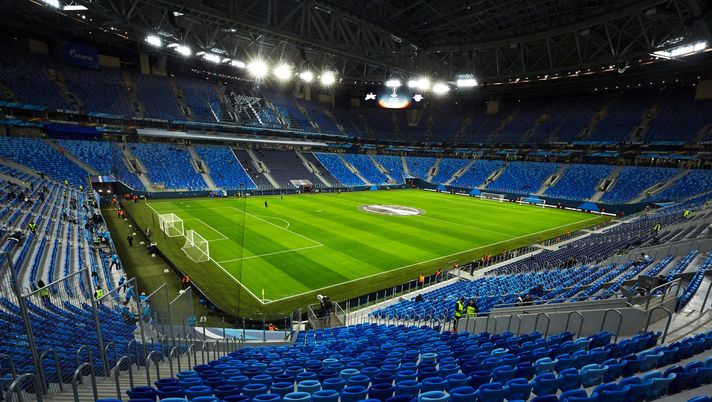 SAINT PETERSBURG, RUSSIA - MARCH 15: General view of Saint Petersburg stadium before UEFA Europa League Round of 16 match between Zenit St Petersburg and RB Leipzig at the Krestovsky Stadium on March 15, 2018 in Saint Petersburg, Russia. (Photo by Oleg Nikishin/Bongarts/Getty Images) SAINT PETERSBURG, RUSSIA - MARCH 15: General view of Saint Petersburg stadium before UEFA Europa League Round of 16 match between Zenit St Petersburg and RB Leipzig at the Krestovsky Stadium on March 15, 2018 in Saint Petersburg, Russia. (Photo by Oleg Nikishin/Bongarts/Getty Images)