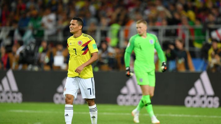 MOSCOW, RUSSIA - JULY 03:  Carlos Bacca of Colombia shows his dejection following the 2018 FIFA World Cup Russia Round of 16 match between Colombia and England at Spartak Stadium on July 3, 2018 in Moscow, Russia.  (Photo by Dan Mullan/Getty Images) 